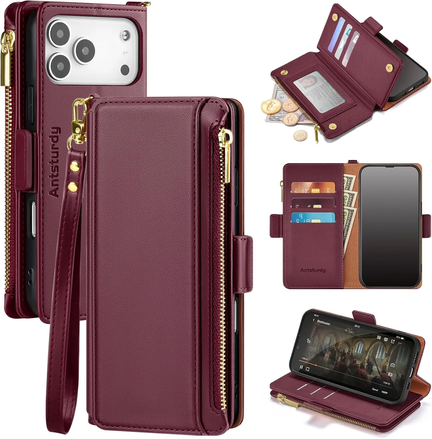 Apple iPhone 18 Pro Max Wallet Case Women (Various Colors)